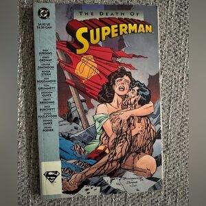 The Death of Superman Comic Book 1st Edition Print 1993